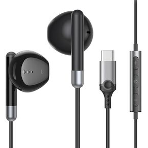 USB C Earphones for Samsung Galaxy S23 Ultra S22 S21 FE S20 A53 A54 Type C Headphones with Microphone & Volume Control, in-Ear Earbuds Wired Earphones for iPhone 16, iPad Pro 2022 iPad Air 5, Pixel 7