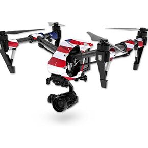 MightySkins Skin Compatible with DJI Inspire 1 Quadcopter Drone wrap Cover Sticker Skins American Flag
