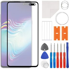 Front Screen Glass Outer Panel Lens Replacement +OCA Compatible with Samsung Galaxy S10 5G SM-G977 (Not fit for S10 4G)(No LCD Screen and Touch Digitizer) with Repair Kit