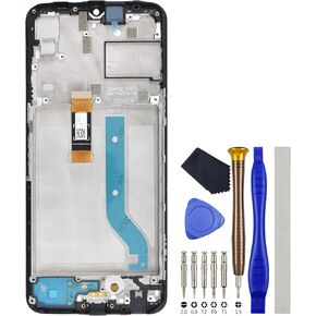 Full LCD Digitizer Touch Screen Assembly Replacement for Motorola Moto G50 5G XT2149-1with Screen Frame and Tool Kit Black 6.5"