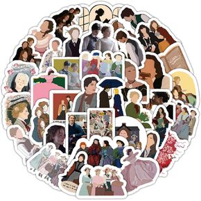 50PCS Little Women Stickers Vintage Feminist Movie Stickers Girl Power Rights Feminism Sticker,Vinyl Laptop Water Bottle Phone Stickers Decals for Women Ladies Girls