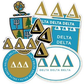 Desert Cactus Tri Delta Delta Delta Standard Sticker Sheet Decal Laptop Water Bottle Car (Full - Standard)