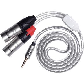 LyxPro Y-Cable 3.5mm TRS Male to 2 XLR Male Stereo Audio Y-Splitter Adapter Cable - 6 Feet