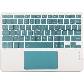 Keyboard, 10 Inch Ultra Slient Portable Bluetooth Keyboard with Touchpad, Mini Ergonomic Keyboard for Laptop Tablet Smartphone Computer(Green)