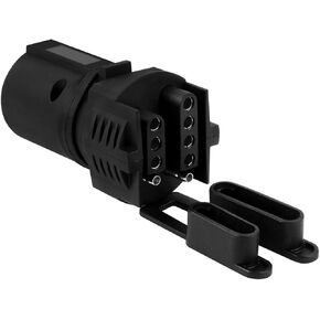 7 Pin Trailer Plug with Waterproof Seal 7 Point Trailer Wiring Replacement Plug Adapter 7 Way Round RV-Style Trailer Side Connector