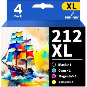 خراطيش حبر SAILNER 212XL 212 لخرطوشة الحبر المعاد تصنيعها للطابعة Epson لخراطيش الحبر Epson 212 لخراطيش الحبر Epson XP-4100 XP-4105 WF-2850 WF-2830 لخراطيش الحبر Epson 212 in Kuwait