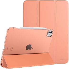 MoKo for iPad Pro 11 Inch Case M4 2024 (5th Gen), Ultra Slim Stand Case with Hard PC Translucent Back Shell Cover for iPad Pro 11'' 2024 Model (A2836/A2837/A3006), Support Apple Pencil Pro, Black