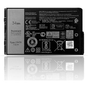 ASODI J7HTX 7XNTR Laptop Battery Compatible with Dell Latitude 7202 7212 7220 Rugged Extreme Table Series 02JT7D FH8RW J82G5 7.6V 34Wh 4342mAh