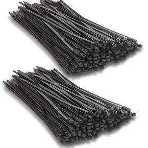 120 PCS 12 Inch Plastic Zip Ties with Screw Holes, Heavy Duty Mountable Cable Ties, UV Resistant Electrical Zip Ties for Indoor & Outdoor (Black)