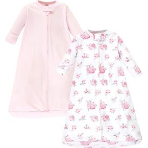 Hudson Baby Unisex Baby Cotton Wearable Sleeping Bag, Sack, Blanket, Brown Bear Long Sleeve, 3-9 Months