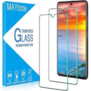 MAYtobe [2-Pack] Screen Protector for Samsung Galaxy A71 5G, Galaxy A71 5G UW, Galaxy A71 4G Tempered Glass, Support Fingerprint Reader, Case Friendly, Bubble Free