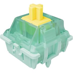 Gateron Jade Series Goldenrod Yellow Pro Keyboard Switches,Linear Factory Pre-lubed 5-Pin 55gf RGB LED Keyboard Switches for MX Mechanical Keyboard (36Pcs)