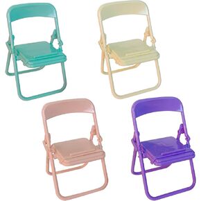 4Pcs Foldable Chair Cell Phone Stand Desktop Multifunction Mobile Phone Holder Lazy Phone Stand in Saudi Arabia