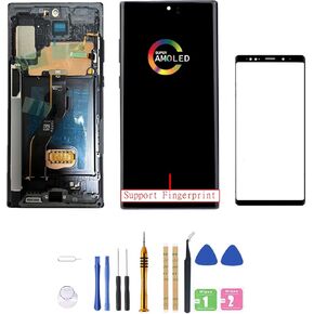 [Black Frame] Amoled LCD for Samsung Galaxy Note10Plus N975 Digitizer Screen LCD Display Touch Assembly Replacement N975 N975A N975F N975P N975R4 T U V W 6.8 inch by Qvouaw