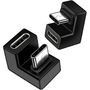 180 Degree USB Type C U Shape Adapter, USB 3.1 Type C Male to Female Adapter Compatible with Laptop & Tablet & Mobile Phone(2 Pack) in Kuwait