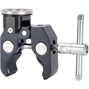 NICEYRIG Super Clamp to Rosette Mount Adapter, Maximum 50mm Adjustabe Jaw Applicabe for Desk Tripod Monopod Studio Light Stand - 593