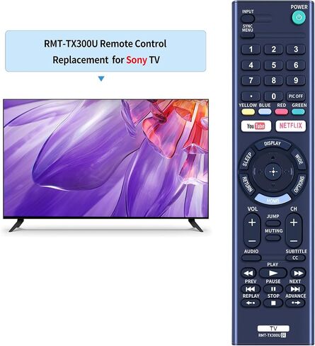 RMT-TX300U Replace Remote Applicable for Sony TV KD-55X720E KD-49X720E KD-43X720E KD-49X700E KD-43X700E KD-55X700E KD-60X690E KD-70X690E KD-65X730F KD-50X690E XBR-49X800E XBR-55X800E XBR-43X800E in Saudi Arabia