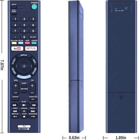 RMT-TX300U Replace Remote Applicable for Sony TV KD-55X720E KD-49X720E KD-43X720E KD-49X700E KD-43X700E KD-55X700E KD-60X690E KD-70X690E KD-65X730F KD-50X690E XBR-49X800E XBR-55X800E XBR-43X800E in Saudi Arabia