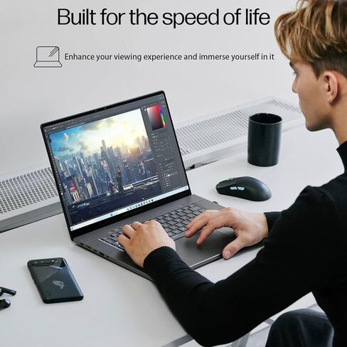 ASUS ROG Zephyrus Intel Ultra 9 RTX 4070 Ultimate Gaming Laptop, 16" WQXGA 2560 x 1600 240Hz, Intel Ultra 9 185H, NVIDIA GeForce RTX 4070, 16GB RAM, 2TB SSD, with A-Data 512 External SSD Bundle in Saudi Arabia