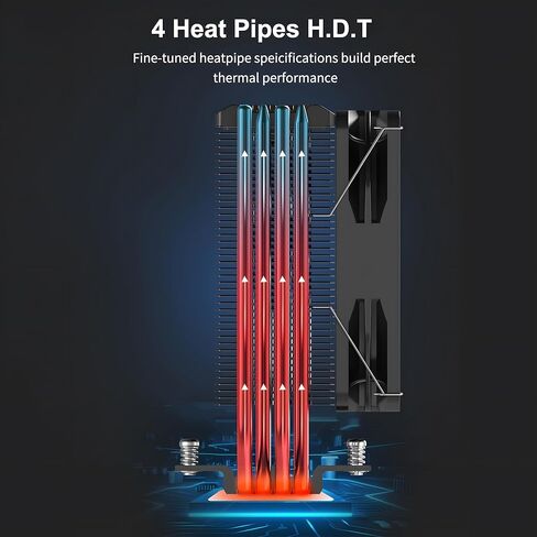 مبرد هواء وحدة المعالجة المركزية PCCOOLER Paladin EX400 Premium، مروحة PWM 130 مم، مبرد وحدة المعالجة المركزية 180W TDP، طبقة حماية مضادة للأكسدة مطلية بالنيكل لـ AMD AM4 AM5 وIntel LGA 1700/1200/115X (Paladin EX400) in Kuwait