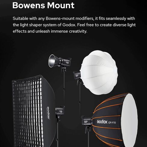 Godox SL60 SL60IID SL60II-D 70W Led Video Light 8FX Effects CRI≥96 TLCI≥97 2.4GHz Wireless/Bluetooth Control for Cinematography, Broadcasting, YouTube, Wedding, Outdoor Shooting, etc(Upgraded SL60W) in Saudi Arabia