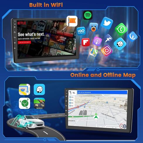 2G+32G Inefala لـ Subaru Impreza WRX STI 2003-2006 Android 13 مجموعة ستيريو مع Carplay اللاسلكي وAndroid Auto، راديو بشاشة لمس عالية الدقة 9 بوصة مع GPS WiFi BT EQ 28UI USB Mic كاميرا احتياطية in Saudi Arabia