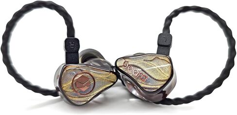 Soara IEM من Kontinum - شاشات داخل الأذن ممتازة لعشاق الموسيقى والموسيقيين، 3BA(Knowles) +1 برامج تشغيل ديناميكية، غرف مطبوعة ثلاثية الأبعاد، كابلين قابلين للفصل (3.5 مم و4.4 مم) بدون ميكروفون in Saudi Arabia
