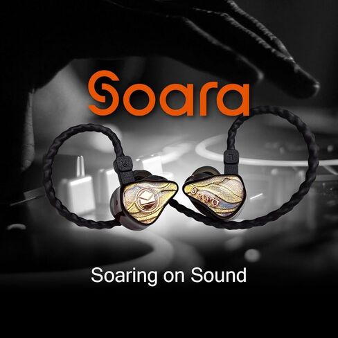 Soara IEM من Kontinum - شاشات داخل الأذن ممتازة لعشاق الموسيقى والموسيقيين، 3BA(Knowles) +1 برامج تشغيل ديناميكية، غرف مطبوعة ثلاثية الأبعاد، كابلين قابلين للفصل (3.5 مم و4.4 مم) بدون ميكروفون in Saudi Arabia