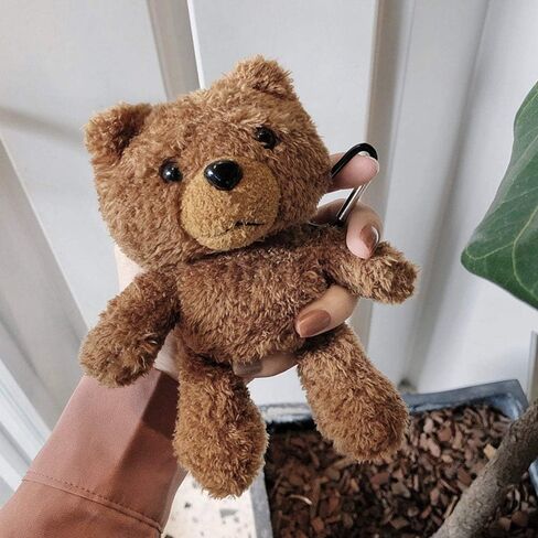Guppy for AirPods Pro Case Girls 3D Cartoon Cute Teddy Bear Doll Plush Fluffy Warm Carrying Case Soft Protective AirPod Pro Case Cover Accessories for Airpods Pro 2019 in Kuwait