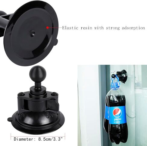 حامل هاتف مغناطيسي فائق مع ذراع طويل بمقبس مزدوج لسلسلة MagSafe iPhone 15 14 13 12، حامل هاتف للسيارة مزود بكأس شفط يدور 360 درجة للزجاج الأمامي للسيارة in Kuwait