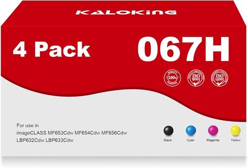 067H 067 Toner Cartridge Set 4 Pack High Capacity Remanufactured Replacement for Canon 067H for imageCLASS MF656Cdw MF653Cdw MF654Cdw LBP632Cdw LBP633Cdw Printer in Saudi Arabia