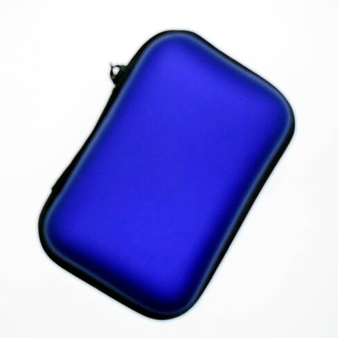 حقيبة تخزين صلبة محمولة وحقيبة حامل وحقيبة حمل لبطاقة SD TF وسماعات أذن وسماعات أذن iPod وسماعات بلوتوث وكابل شحن (أزرق) in Saudi Arabia