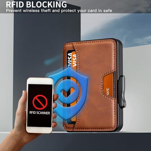 محفظة للرجال، محفظة رجالية رفيعة للغاية، محفظة ذكية تحجب RFID مع مشبك نقود، محفظة حامل بطاقات معدنية، محفظة جيب أمامي Tarjeteros De Hombres in Saudi Arabia