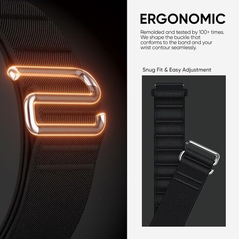 سوار رياضي من Suitisbest S-Hook متوافق مع Samsung Galaxy Watch 6 5 4 7 FE Band، Watch 6/4 Classic، Watch 5 Pro، حزام حلقة نايلون متين وقابل للتعديل لـ Galaxy Active1/Active2 in Saudi Arabia