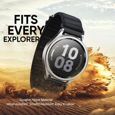 سوار رياضي من Suitisbest S-Hook متوافق مع Samsung Galaxy Watch 6 5 4 7 FE Band، Watch 6/4 Classic، Watch 5 Pro، حزام حلقة نايلون متين وقابل للتعديل لـ Galaxy Active1/Active2 in Saudi Arabia