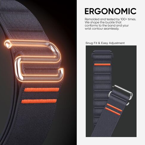 Suitisbest S-Hook Sport Band Compatible with Samsung Galaxy Watch 6 5 4 7 FE Band, Watch 6/4 Classic, Watch 5 Pro, Durable and Adjustable Nylon Loop Strap for Galaxy Active1/Active2 in Kuwait