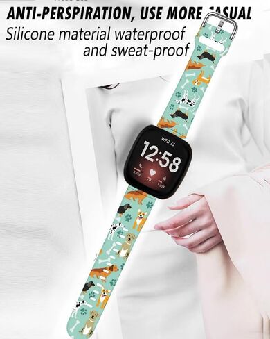 Sport Band Compatible with Versa 4/Versa 3/Sense 2/Sense for Women Men,Elastic Replacement Wristbands Strap for Versa 4/Versa 3/Sense 2 Smart Watch in Saudi Arabia