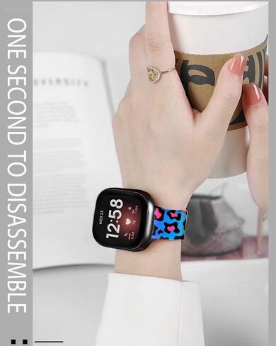 Sport Band Compatible with Versa 4/Versa 3/Sense 2/Sense for Women Men,Elastic Replacement Wristbands Strap for Versa 4/Versa 3/Sense 2 Smart Watch in Saudi Arabia