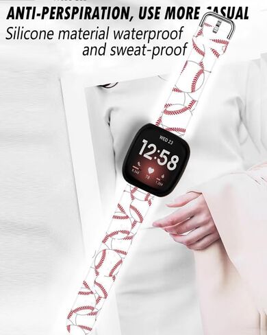 سوار رياضي متوافق مع Versa 4/Versa 3/Sense 2/Sense للنساء والرجال، حزام معصم بديل مرن للساعة الذكية Versa 4/Versa 3/Sense 2 in Kuwait