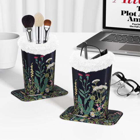 حامل النظارات، حافظة بنمط جلد البولي يوريثان مبطنة بالقطيفة مع قاعدة مغناطيسية، للجنسين للنساء والرجال، شجرة الألوان in Kuwait