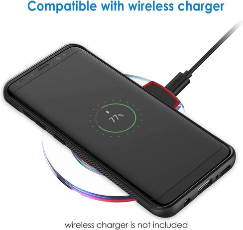 حافظة JETech رفيعة لهاتف Samsung Galaxy S8 Plus S8+، غطاء هاتف رفيع ممتص للصدمات وتصميم من ألياف الكربون (أسود) in Saudi Arabia