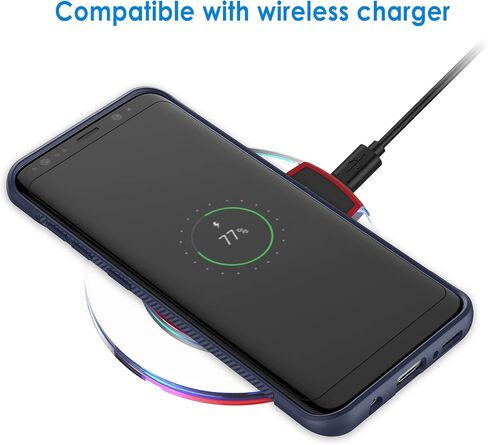 حافظة JETech رفيعة لهاتف Samsung Galaxy S8 Plus S8+، غطاء هاتف رفيع ممتص للصدمات وتصميم من ألياف الكربون (أسود) in Saudi Arabia