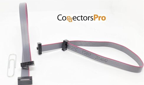2-Pack 20cm 7.8 Inches 1.27mm 10P 2x5 F/F Mini Female to Female IDC Connector on 0.635mm Pitch 10 Conductors 20 cm Flat Ribbon Cable in Saudi Arabia