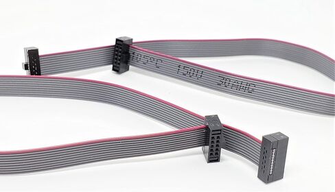 2-Pack 20cm 7.8 Inches 1.27mm 10P 2x5 F/F Mini Female to Female IDC Connector on 0.635mm Pitch 10 Conductors 20 cm Flat Ribbon Cable in Saudi Arabia