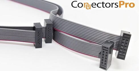 2-Pack 20cm 7.8 Inches 1.27mm 10P 2x5 F/F Mini Female to Female IDC Connector on 0.635mm Pitch 10 Conductors 20 cm Flat Ribbon Cable in Saudi Arabia