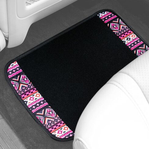 FH Group Car Seat Covers Full Set Plaid Print Cloth - Universal Fit Automotive Seat Covers, Low Back Front Seat Covers, Solid Back Seat Cover, Washable Car Seat Cover for SUV, Sedan, Van Red in Kuwait