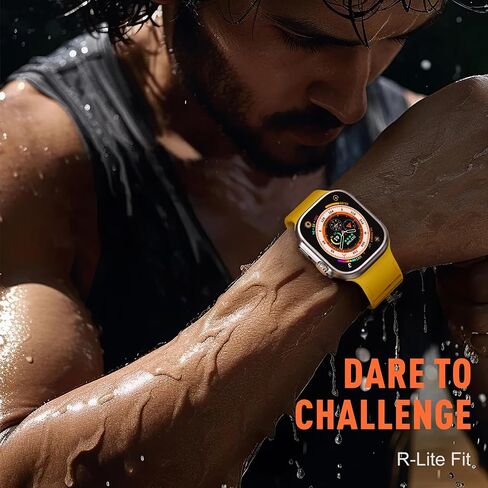 R-Lite Fit 3 عبوات رياضية متوافقة مع Apple Watch Ultra 2 Band 49mm 45mm 44mm 42mm للرجال، حزام بديل من السيليكون الناعم لسلسلة iWatch Series Ultra SE 9 8 7 6 5 4 3 2 1 in Saudi Arabia