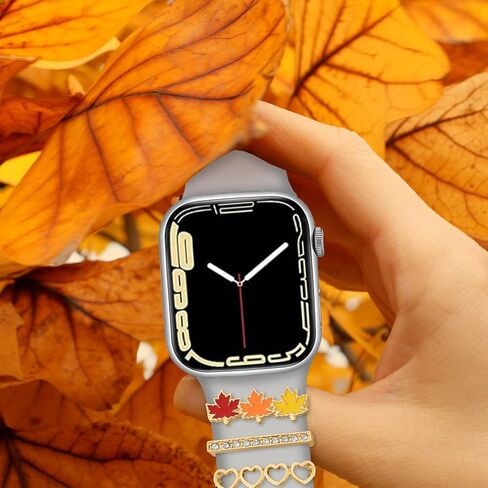 حلقات حلقية مزخرفة لعيد الشكر في الخريف مع حزام ساعة Apple غير متضمنة in Kuwait