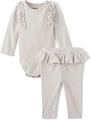 The Children's Place baby girls Long Sleeve Bodysuit and Pants, 2 Piece Set in Saudi Arabia