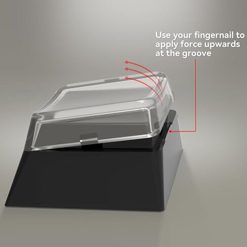 Instantly Custom Double-Layer Keycaps with Transparent Cover Cap for DIY Removable Stickers or Scraps of Paper Compatible with Cherry MX Switches (12Pcs-Black Botton) in Saudi Arabia